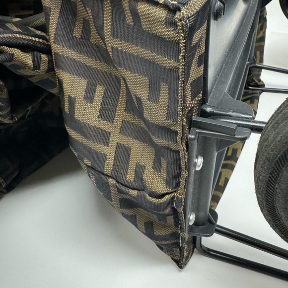 💯Authentic Vintage Fendi Zucca Jacquard Rolling Trolley Bag - Picture 7 of 10